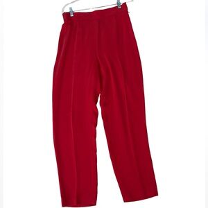 Red 100% silk pants Liz Claiborne collection size 10